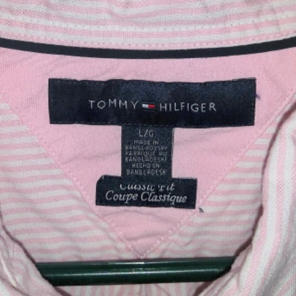 Tommy Hilfiger Striped "Classic Fit" Long Sleeve Button Down Shirt L/G - Picture 3 of 7